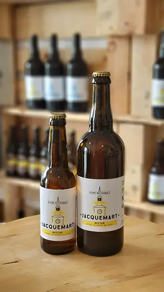 Biere Jacquemart Nectar en 33 cl et 75 cl, produite localement en Drome et Isere